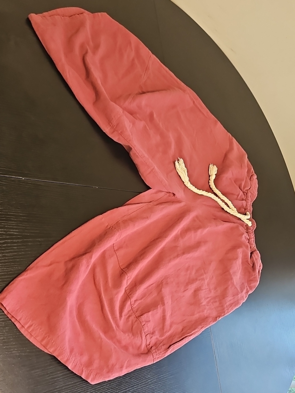 Casual Drawstring Beach Shorts in Dusty Rose